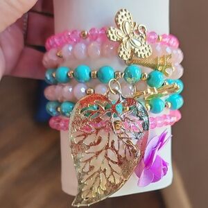 Pink Semanarios Artesenal 6 piece Bracelets